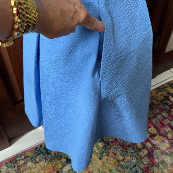 Lauren James  Corbin Dress Delta blue NWT strapless  tie back pleated skirt Sz S - Picture 7 of 13